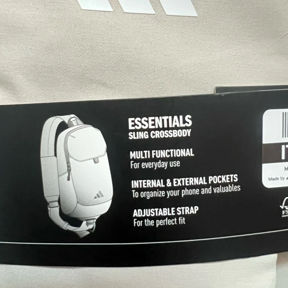 Adidas Ecru Crossbody Sling Bag - Picture 4 of 4